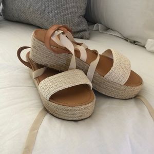 American eagle wedge ankle straps
